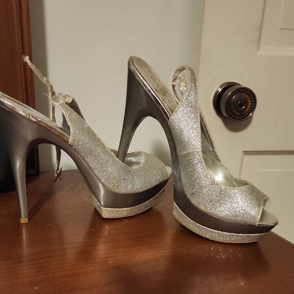 Silver High Heels with Elegant Design